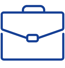 Pictogramme d'un attaché-case pour illustrer les carrières au sein de Ionis-STM