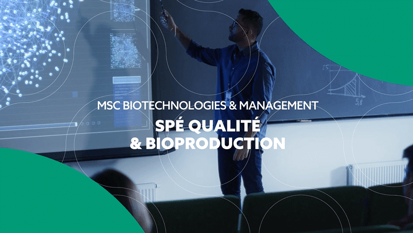 Vidéo de présentation de la spécialisation Qualité & Bioproduction du MSc Biotechnologies & Management – Ionis-STM